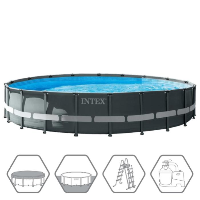 Каркасный бассейн INTEX Ultra XTR Frame 26334, Ø610×122 см — комплект Deluxe