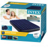 Надувной матрас INTEX Classic Downy Fiber-Tech 64765, 152×203×25 см, с подушками и насосом